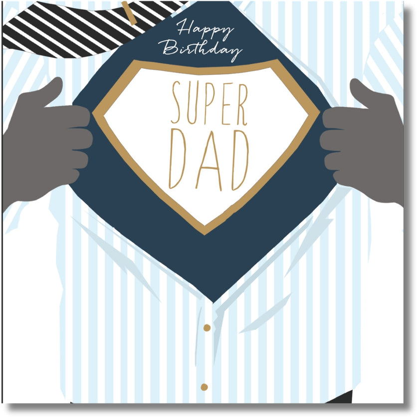 Portfolio Happy Birthday Super Dad - Greeting Card