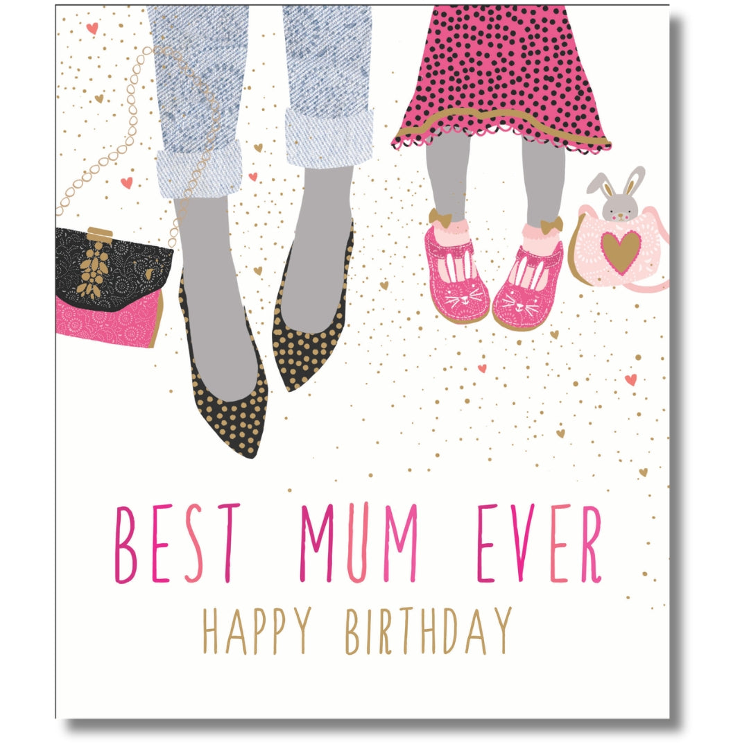 Portfolio Best Mum Ever Happy Birthday - Greeting Card