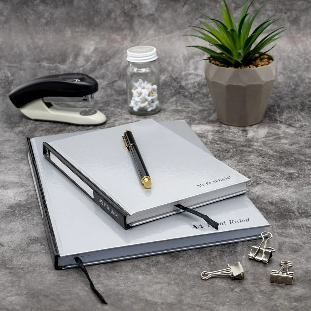 A5 Pukka Pad Lined Casebound Pad - Silver