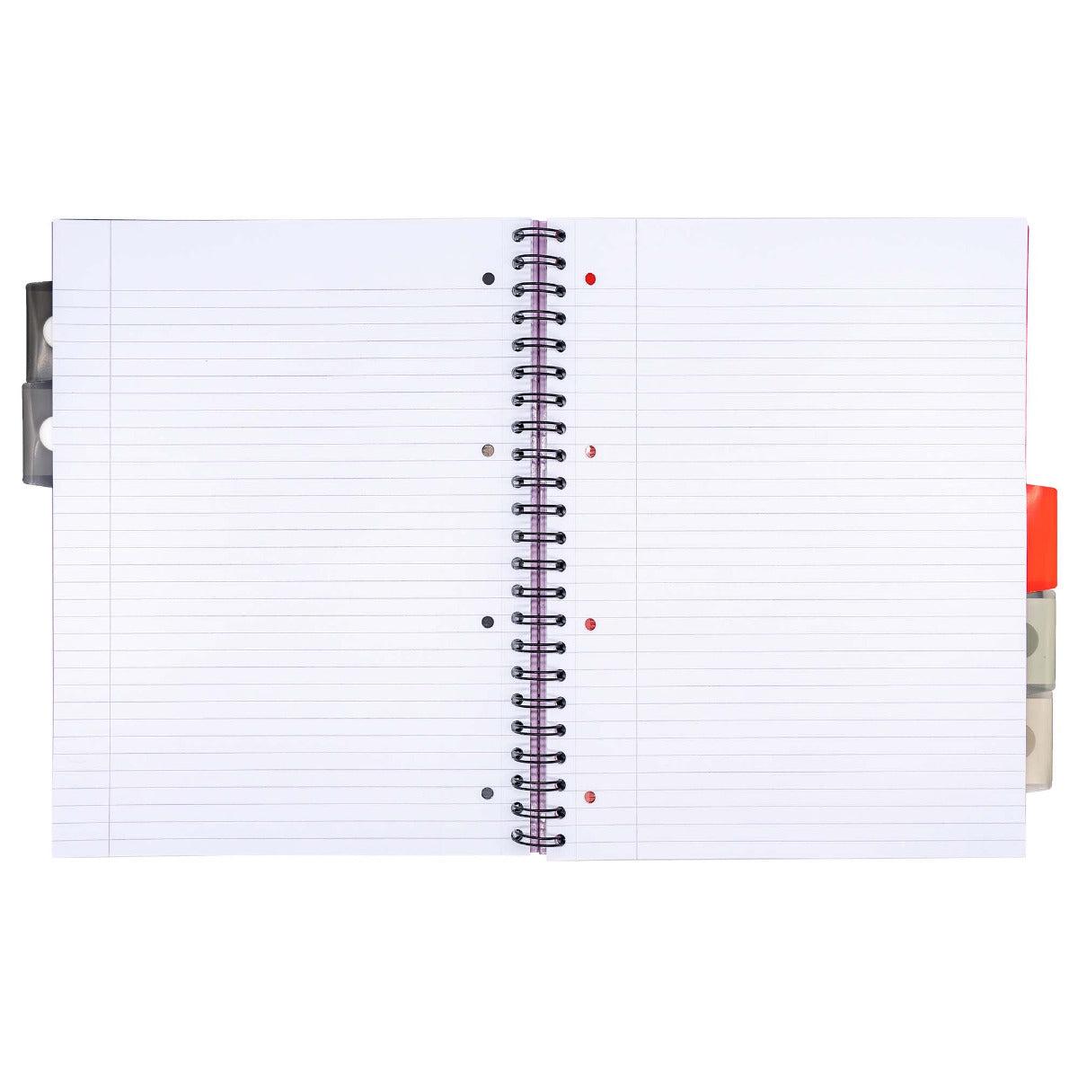 A4 Pukka Pads Side-Spiral Lined Project Book With 5 Dividers - Metallic Executive Silver