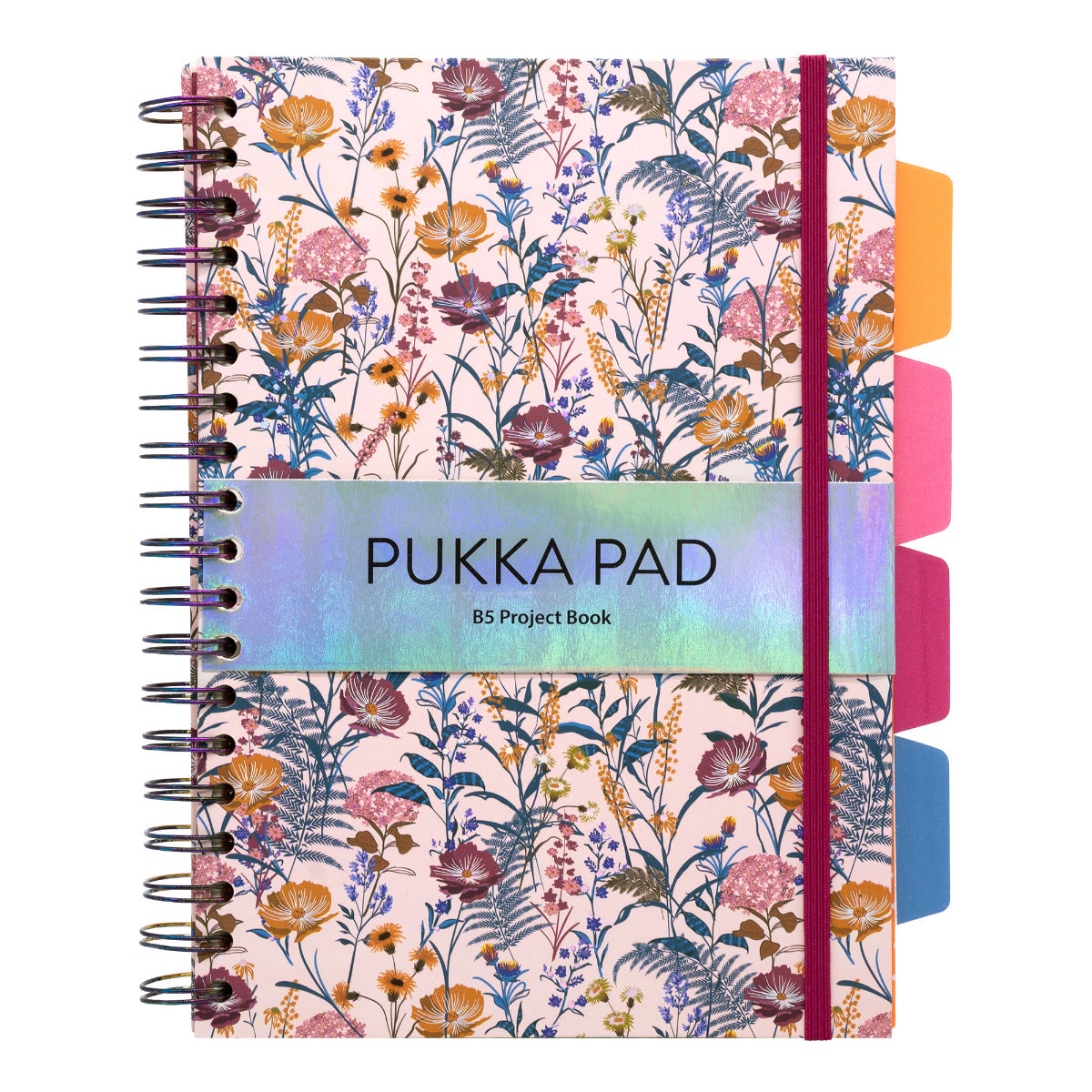 B5 Pukka Pad Bloom Hardcover Lined Project Book - Various Colours