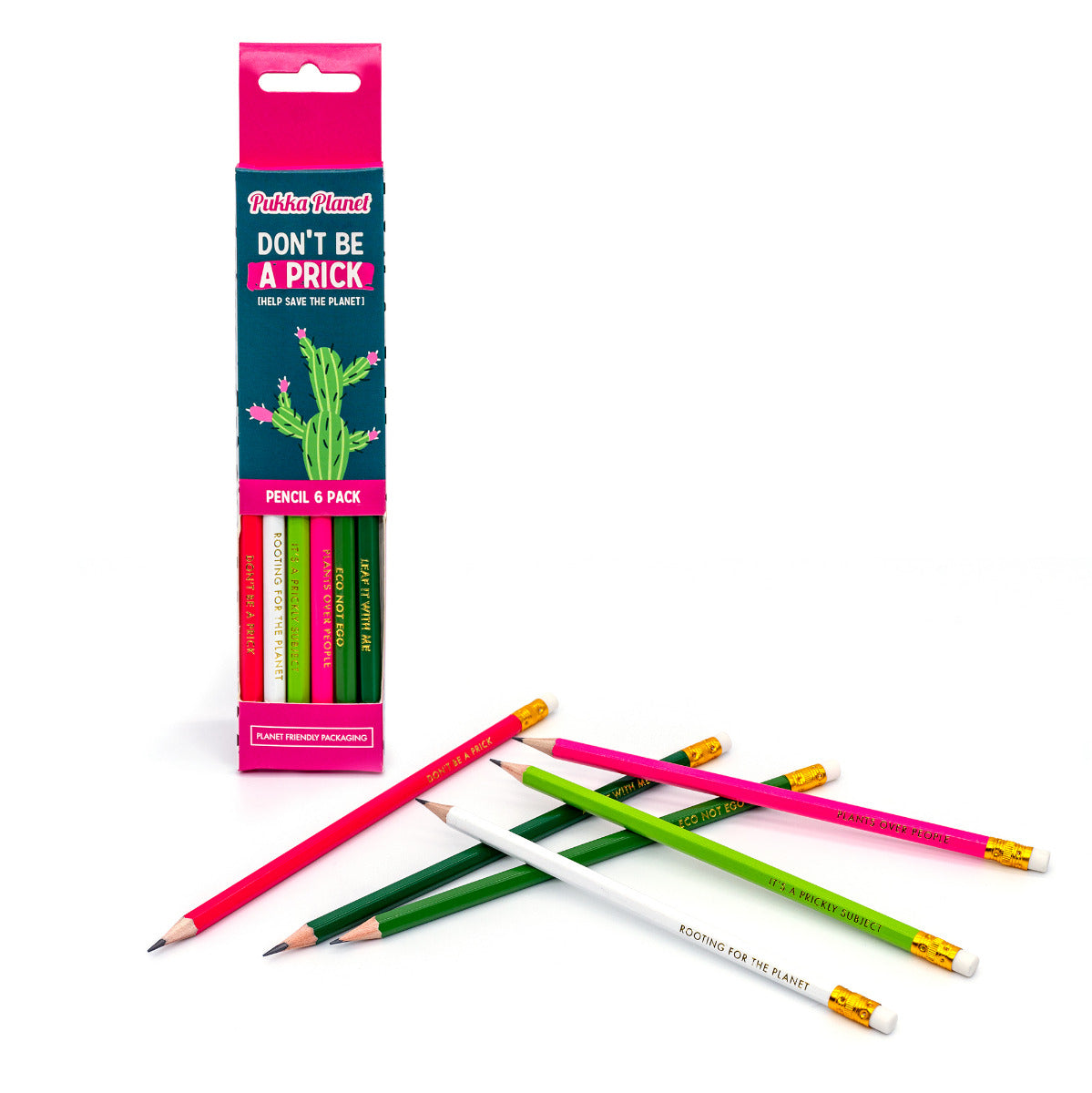 Pukka Planet "Don't Be A Prick" Pencils - 6 Pack