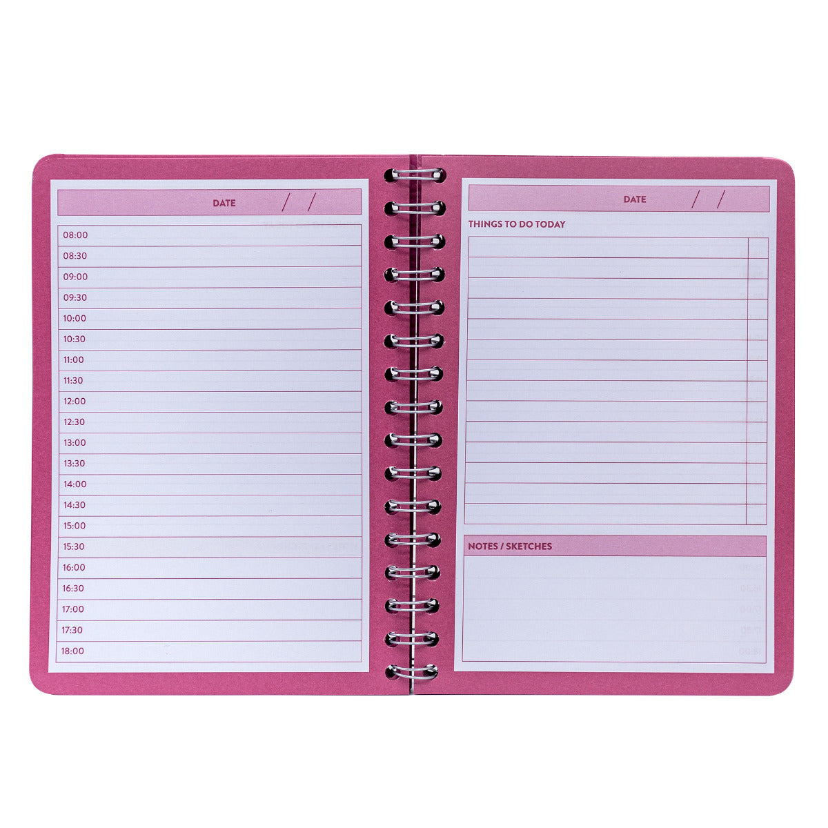 A5 Pukka Pad Lined Daily Planner Pad - Bloom Pink