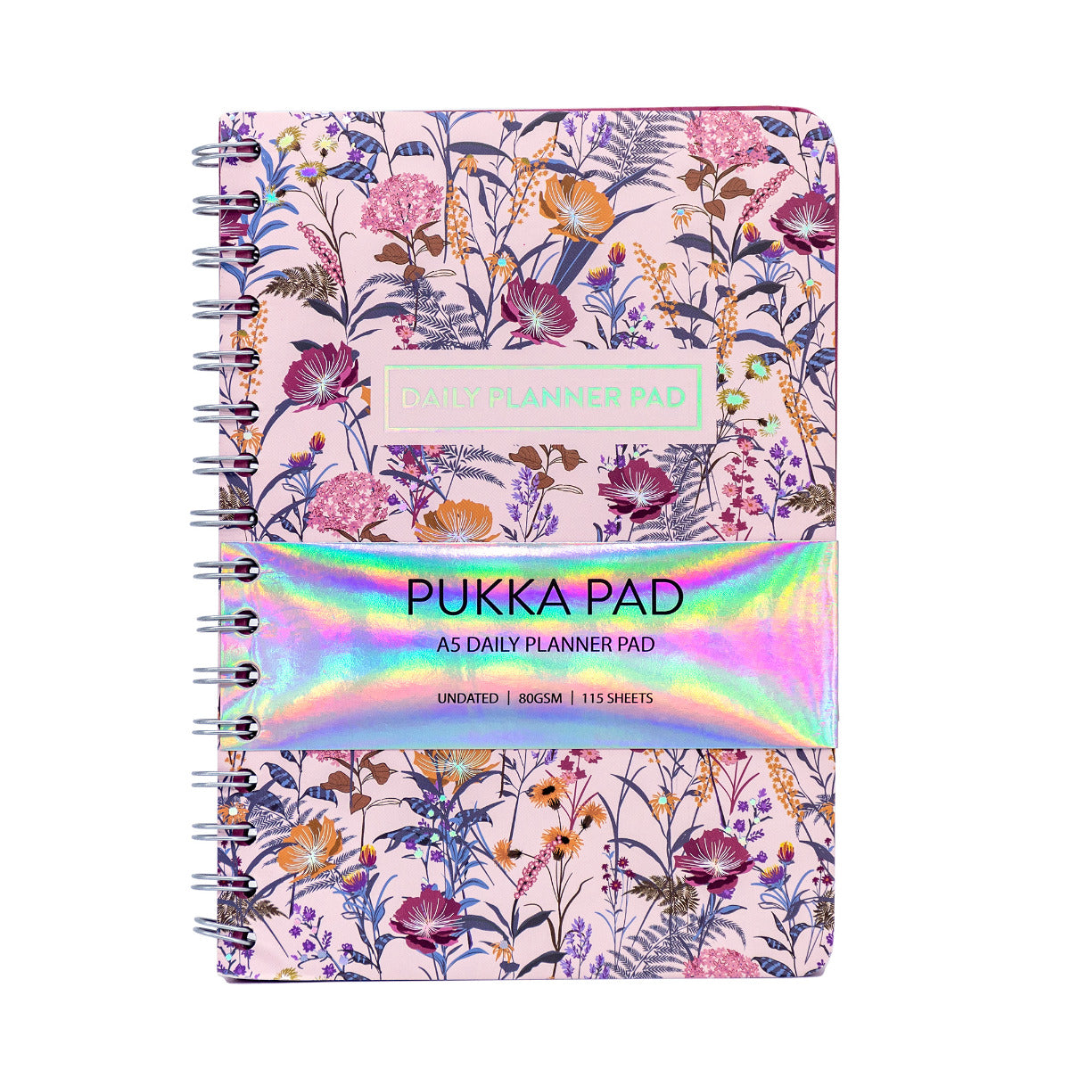 A5 Pukka Pad Lined Daily Planner Pad - Bloom Pink