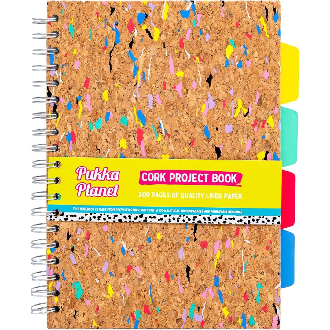 Pukka Pad, Pukka Planet B5 Cork Project Book – Twin Wire Bound Noteboo