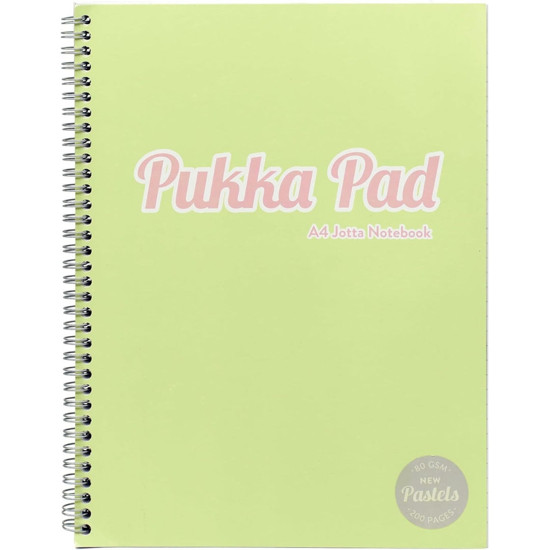 A4 Pukka Pad Side-Spiral Lined Jotta Notebook - Pastel - Various Colours