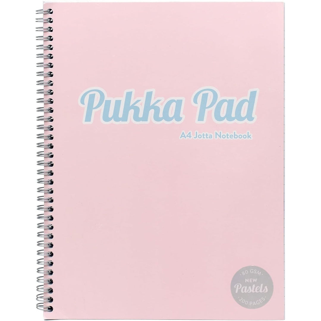 A4 Pukka Pad Side-Spiral Lined Jotta Notebook - Pastel - Various Colours