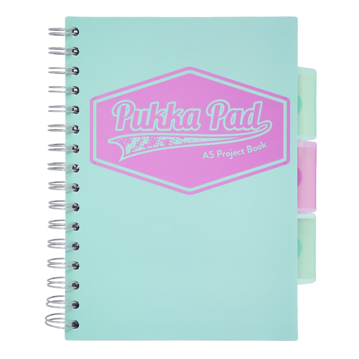 A5 Pukka Pad Project Book With Dividers - Pastel Green