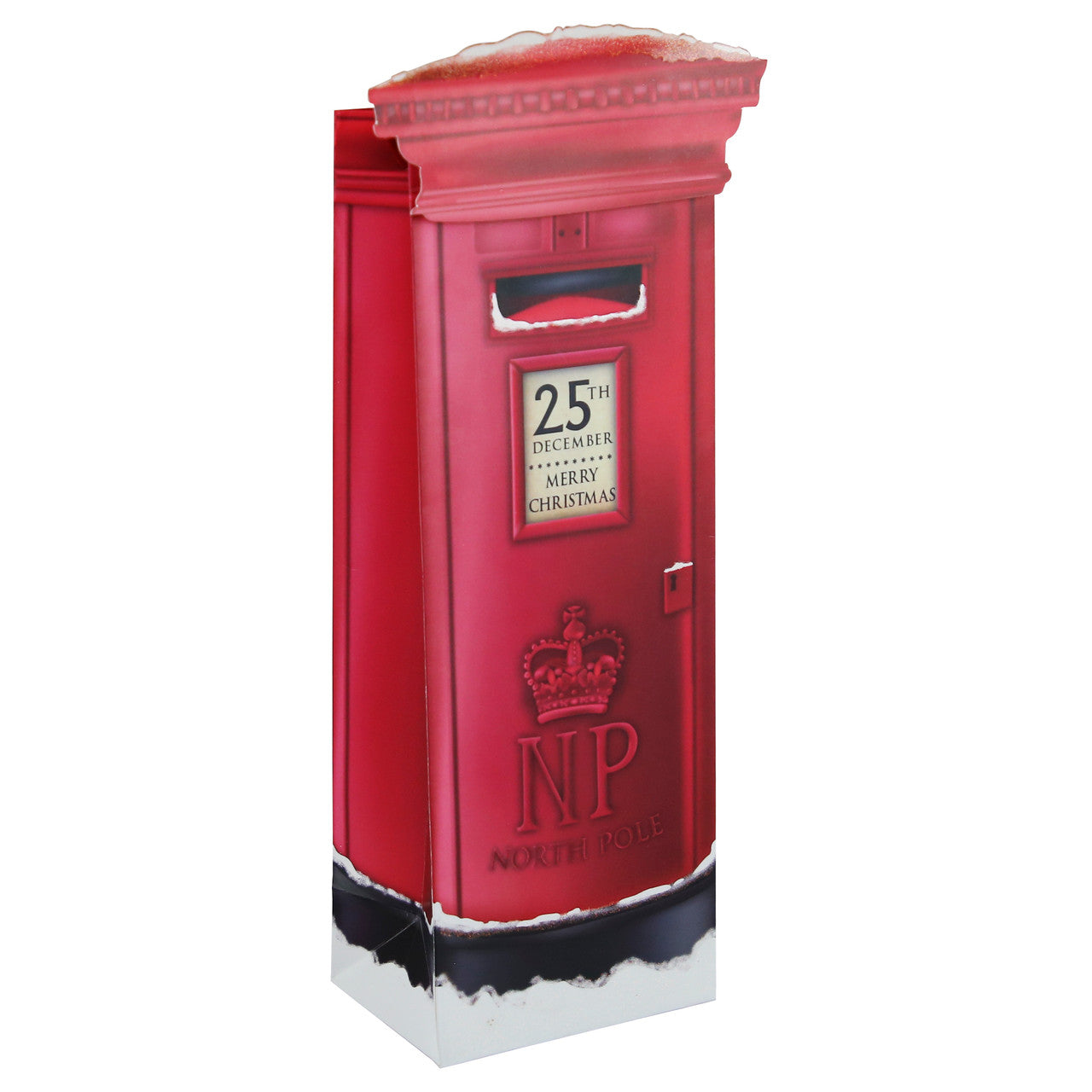 Christmas Gift Bottle Bag 36 x 12cm Postbox