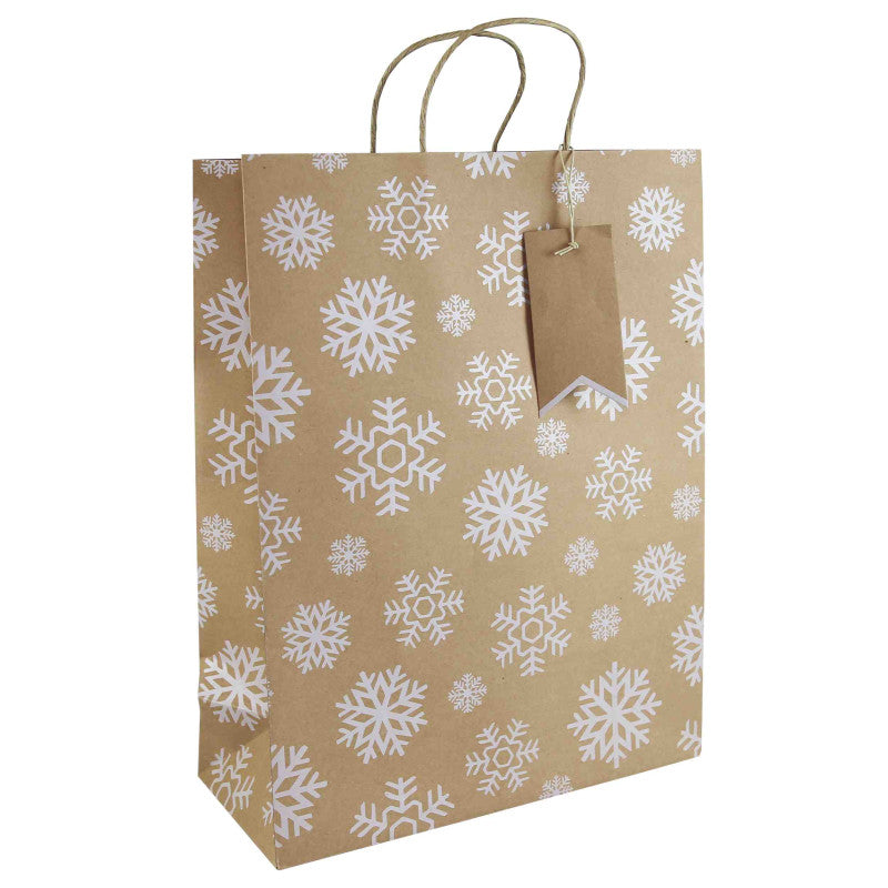 Christmas Gift Bag Big 44 x 32cm Snowflake