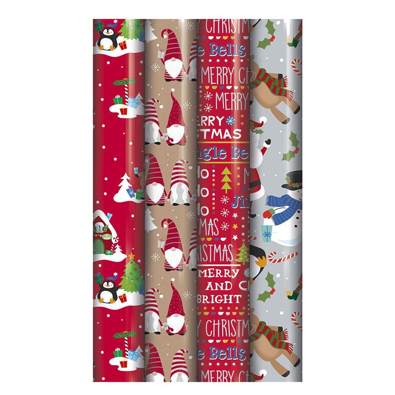 North Pole Christmas Wrapping Paper 0.7 x 4m Cute x 1pc Assortment