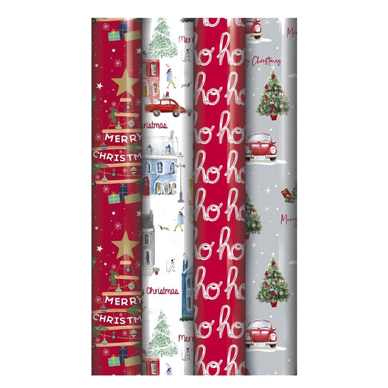 North Pole Christmas Wrapping Paper 0.7 x 4m Contemporary 1 x 1pc Asso