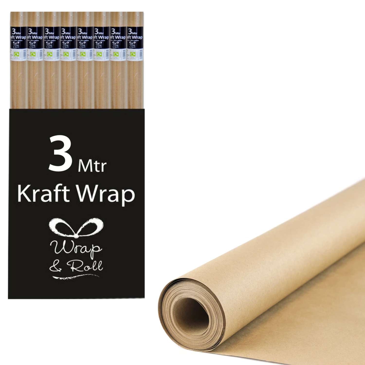 Eurowrap Kraft Wrap Roll 0.7 x 3m - Brown