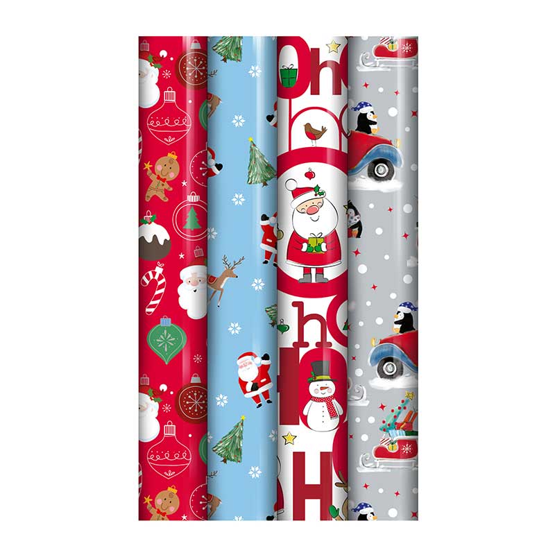 North Pole Christmas Wrapping Paper 0.7 x 4m Cute Christmas x 1pc Asso