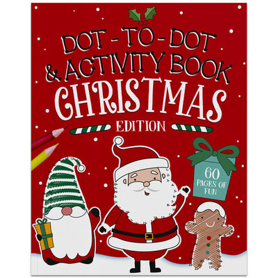 Dot-To-Dot & Activity Book Christmas Edition Red