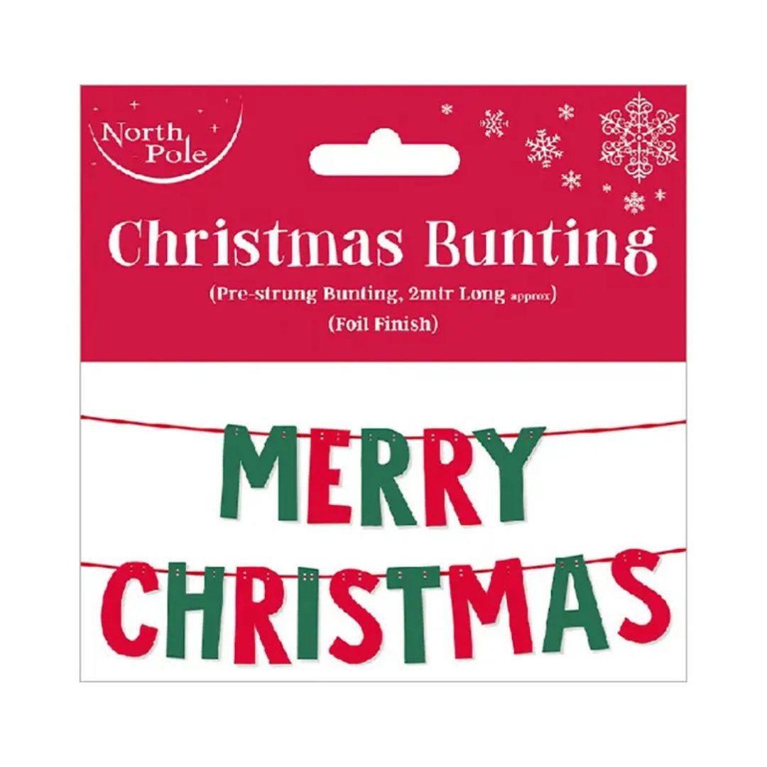 North Pole Christmas Bunting 2m