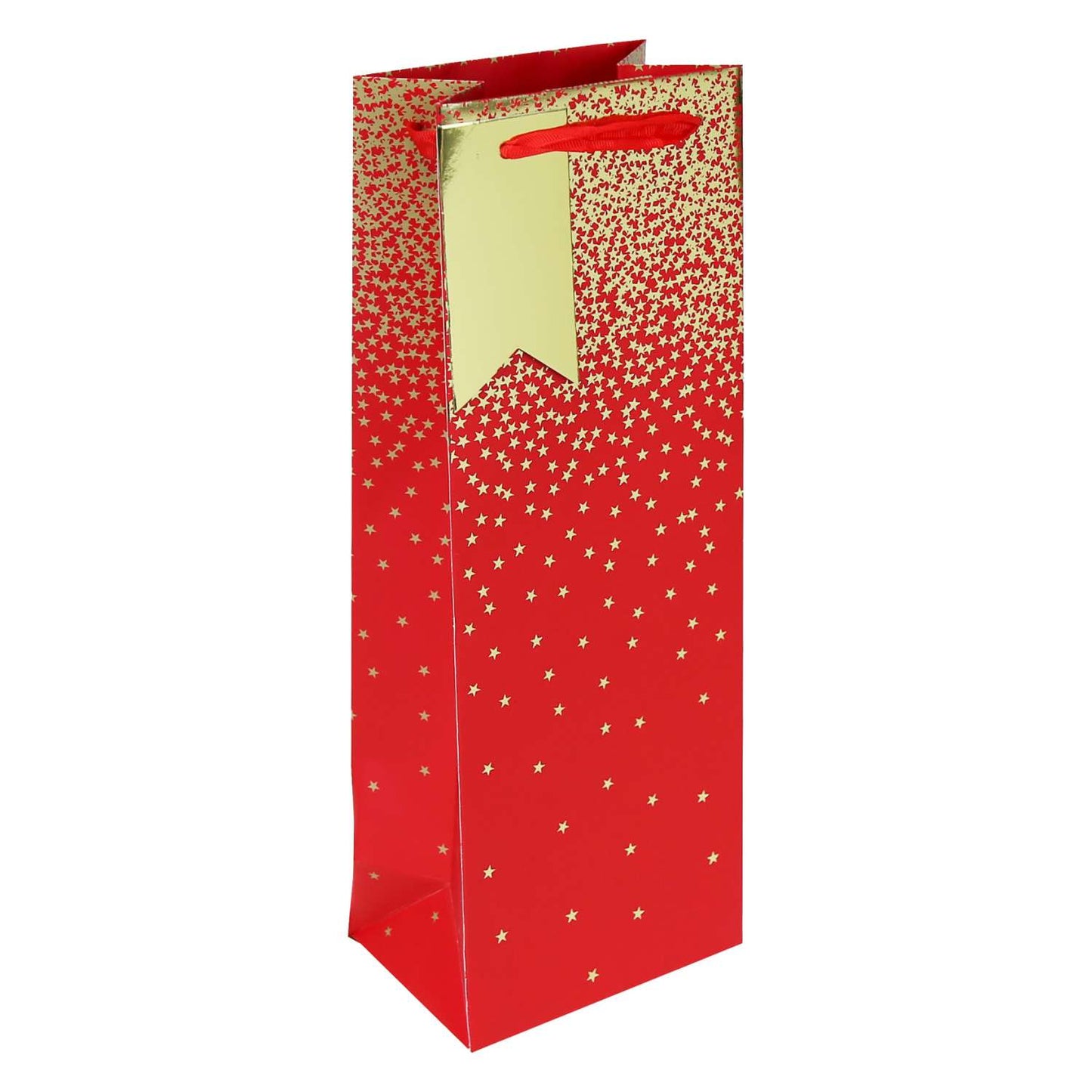 Eurowrap Christmas Bottle Bag 35 x 13cm - Red Ombre