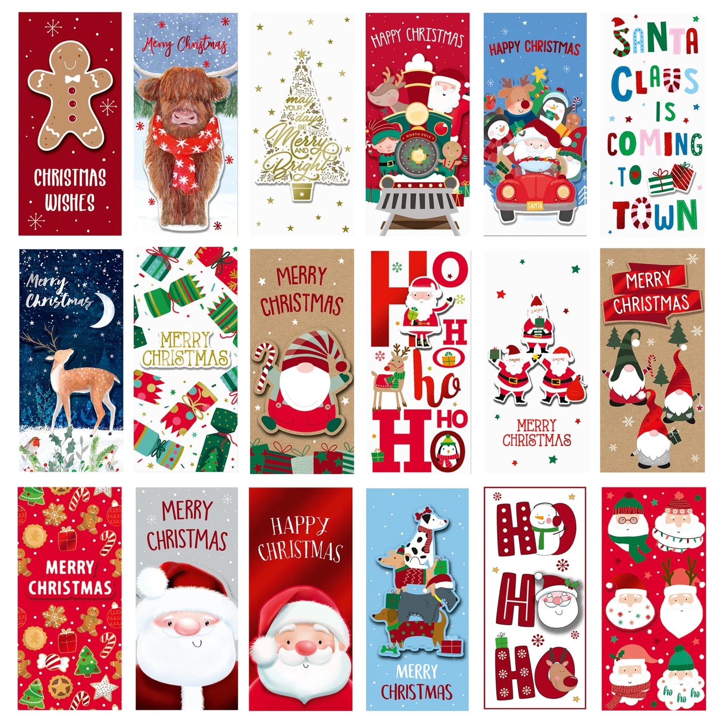 Eurowrap Christmas Money Wallet Cards x 1pc Assortment