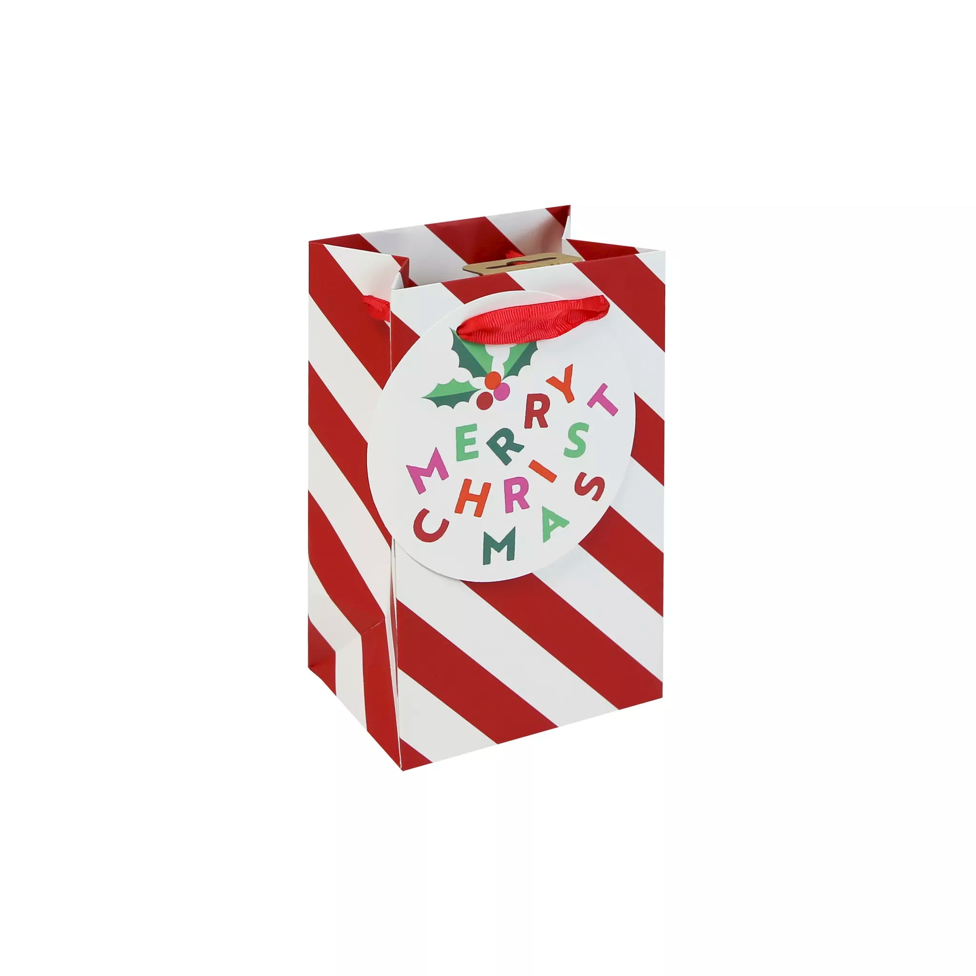 Eurowrap Christmas Bag Small 20 x 13cm - Candy Cane