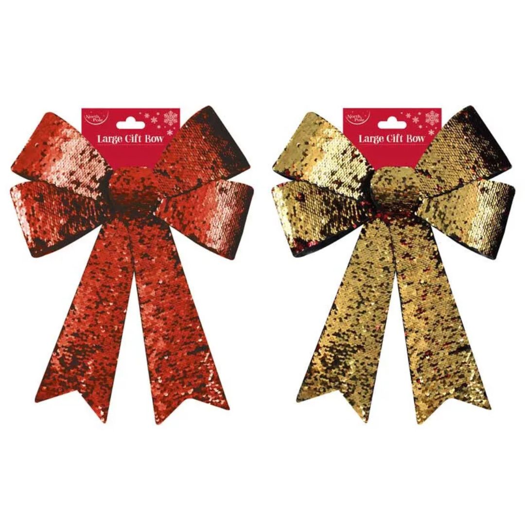 Christmas Gift Bow Red/Gold