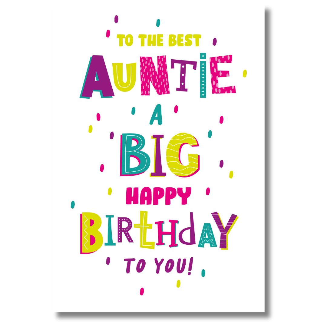 Cherry Orchard To The Best Auntie A Big Happy Birthday - Greeting Card