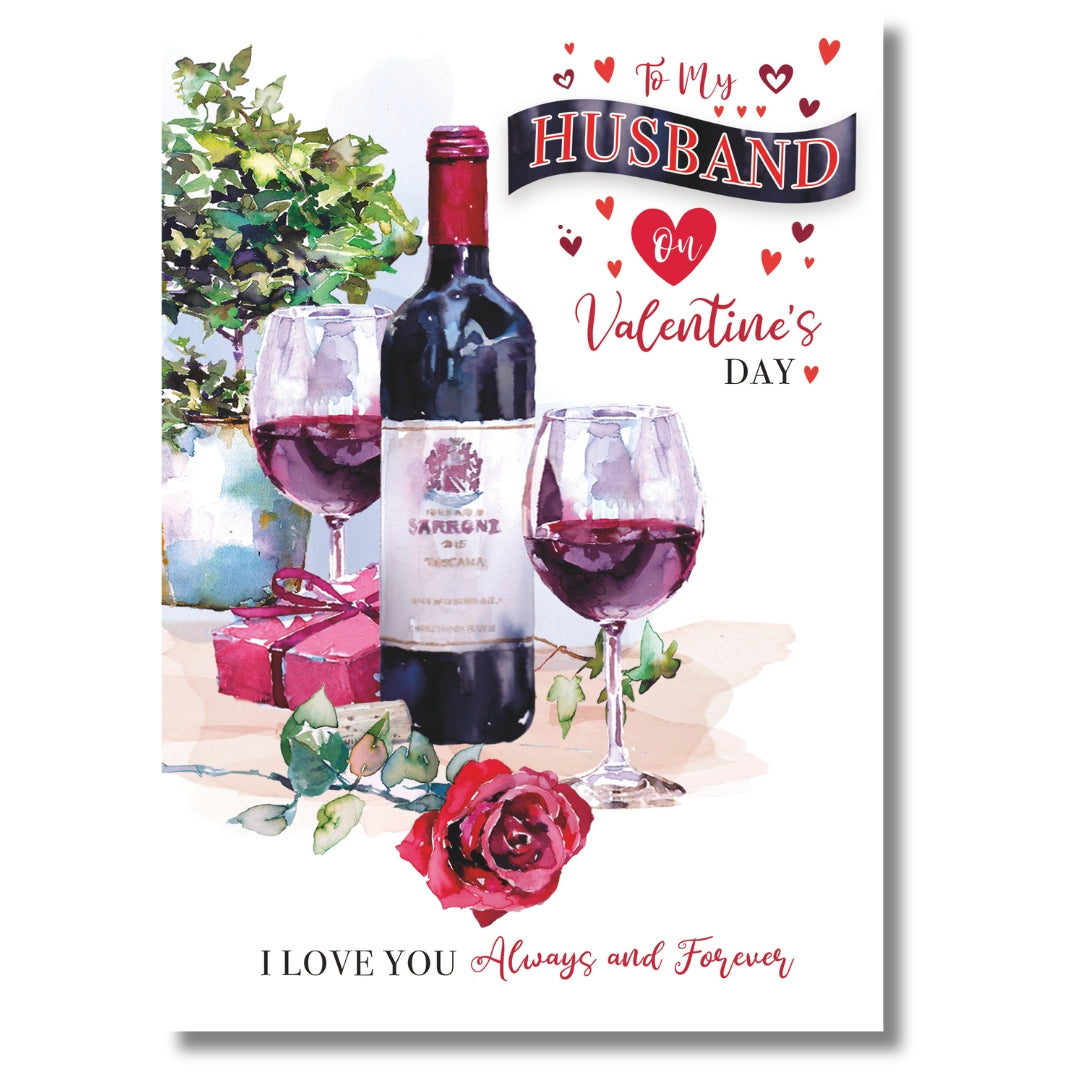 Cherry Orchard To My Husband On Valentine's Day - Greeting Card