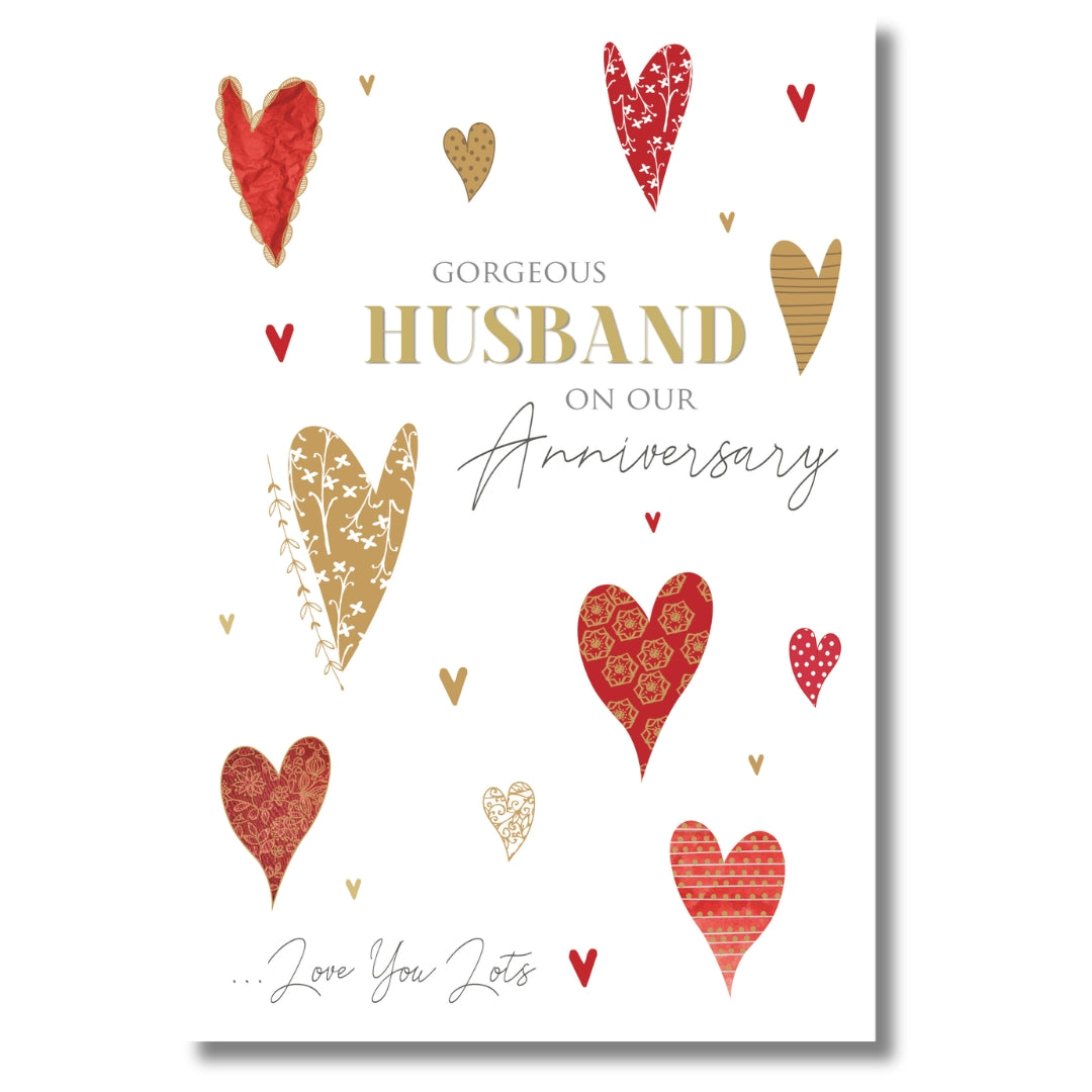 Cherry Orchard Gorgeous Husband On Our Anniversary - Greeting Card
