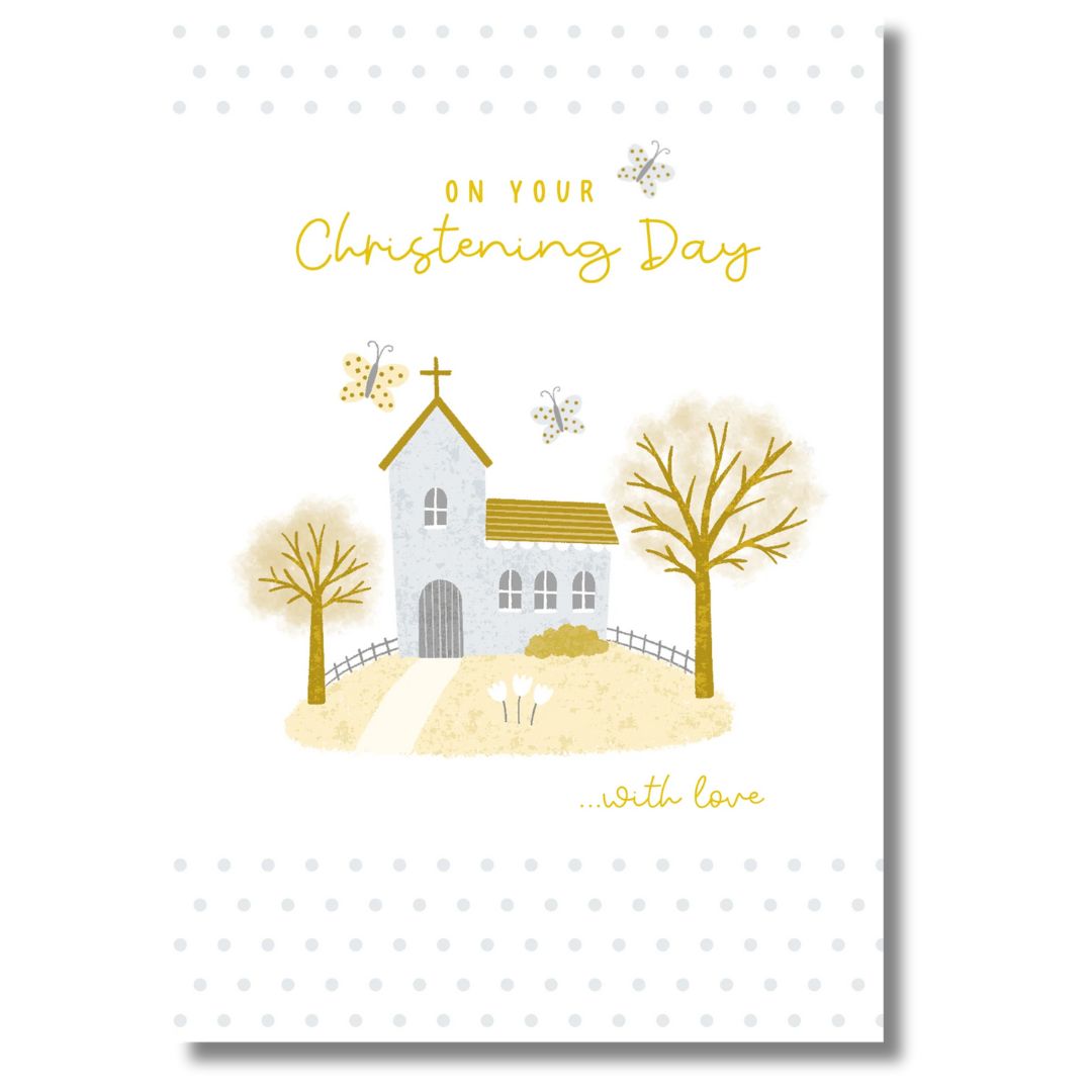 Cherry Orchard On Your Christnening Day - Greeting Card