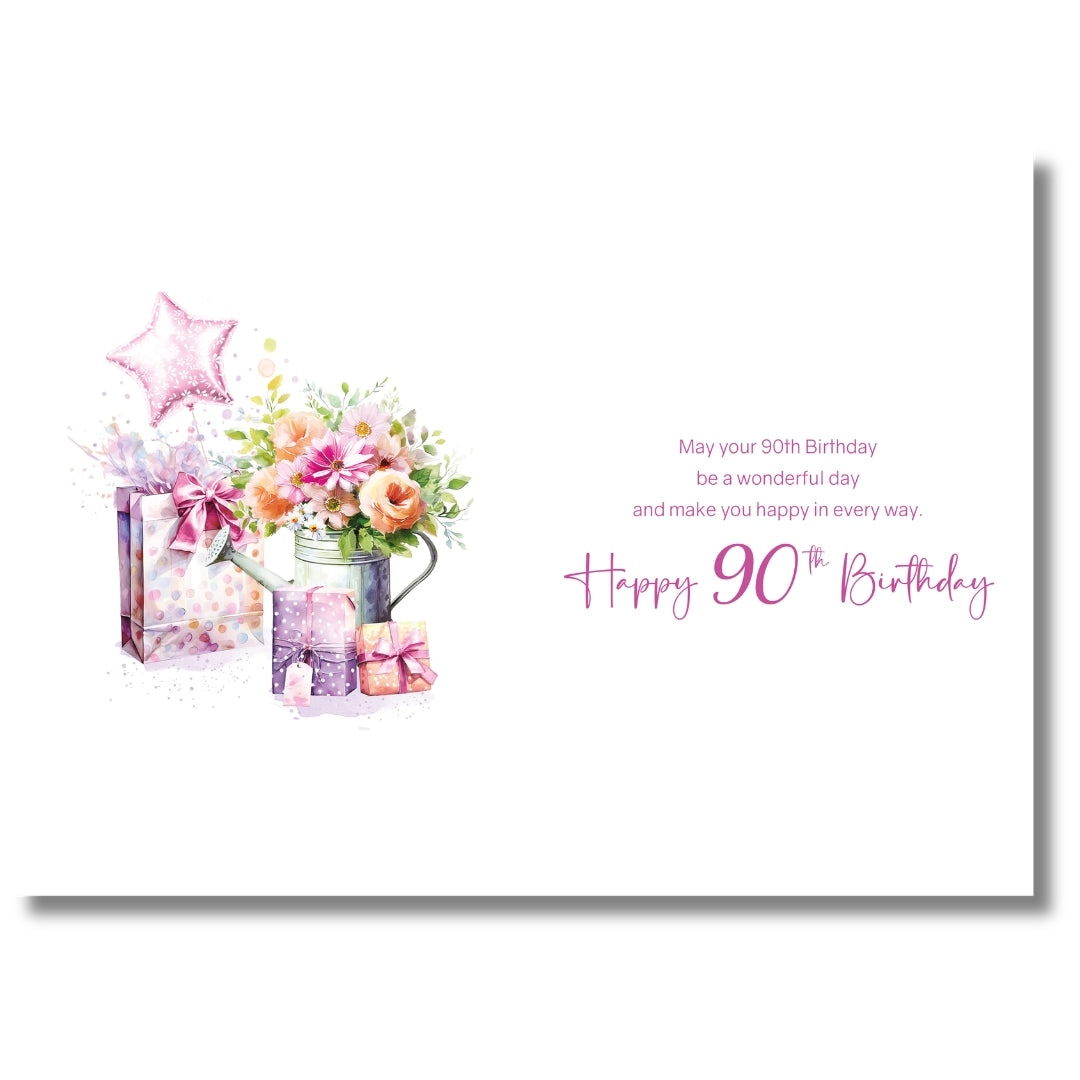 Cherry Orchard On Your 90th Birthday - Greeting Card