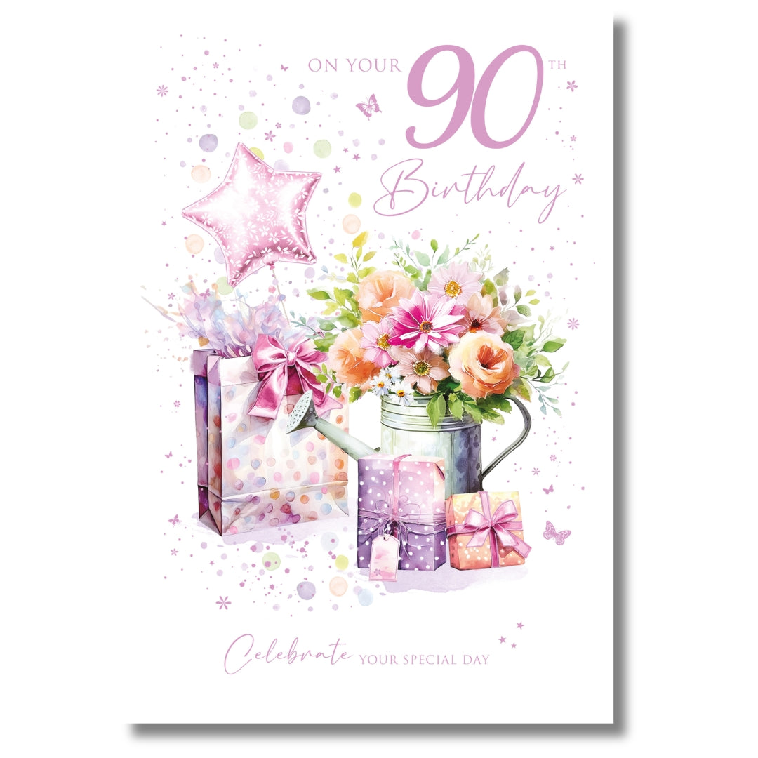 Cherry Orchard On Your 90th Birthday - Greeting Card