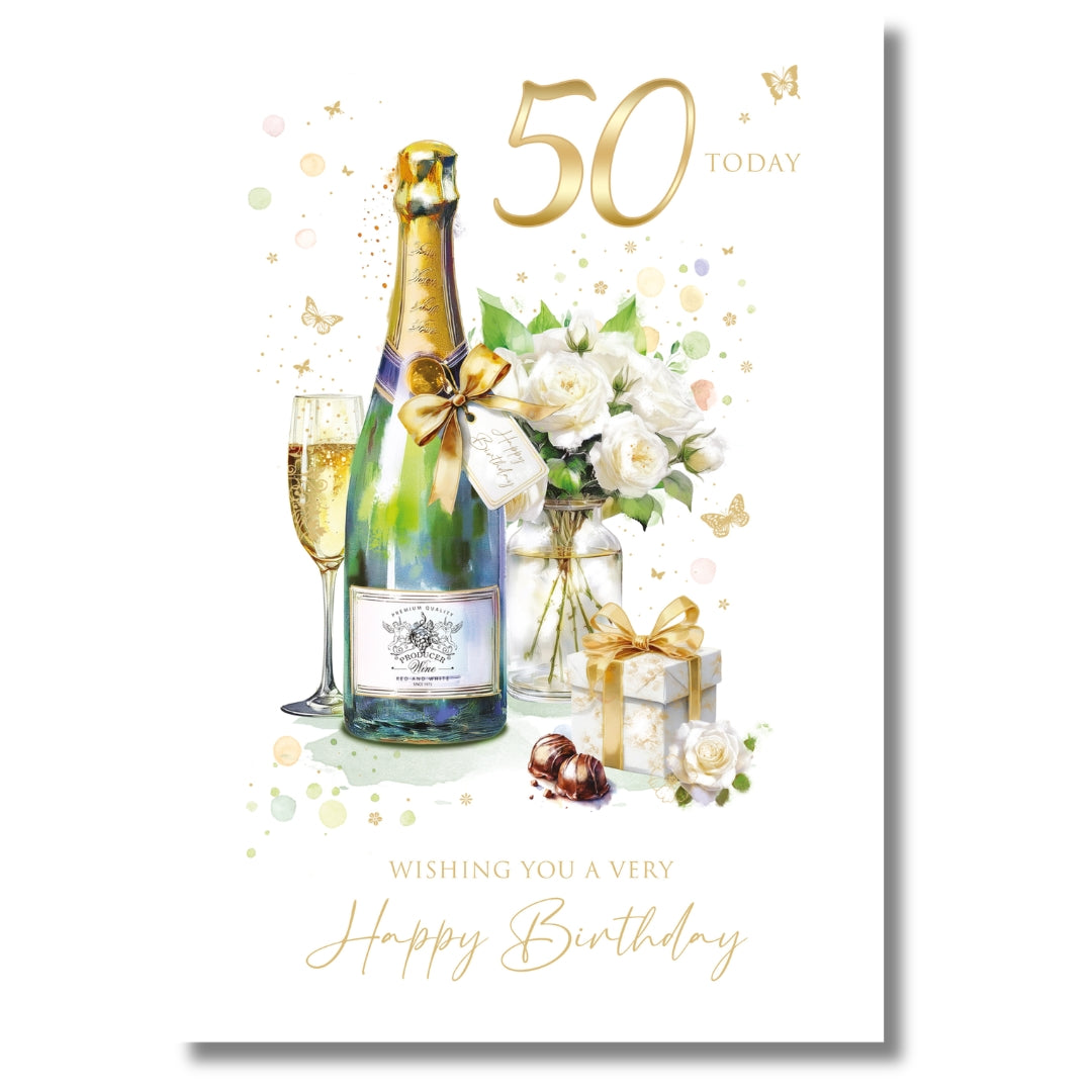 Cherry Orchard 50 Today Wishing You A Very Happy Birthday - Greeting Card