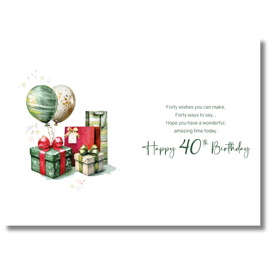 Cherry Orchard Happy 40th Birthday - Greeting Card