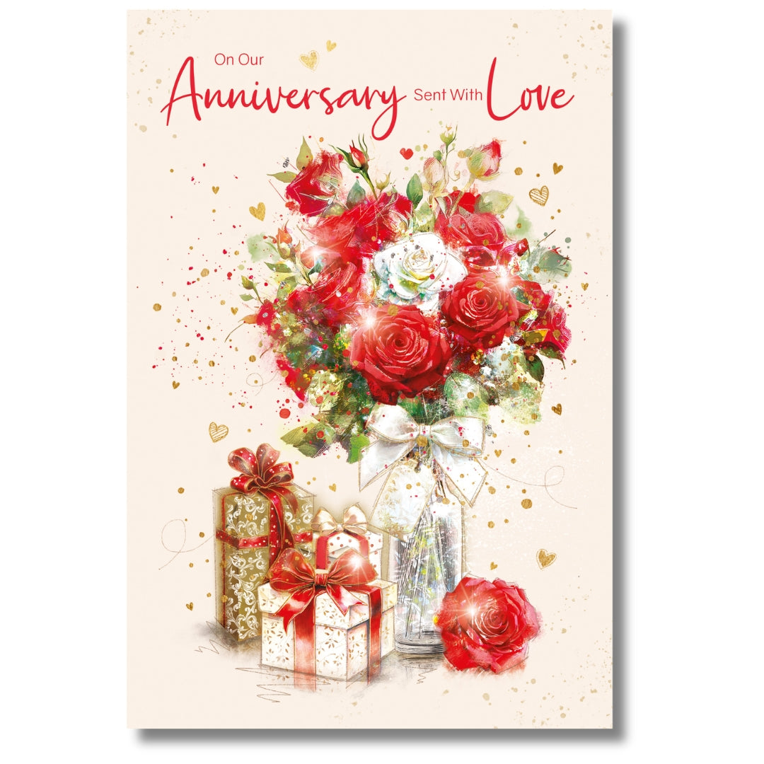 Cherry Orchard On Our Anniversary Sent With Love - Greeting Card