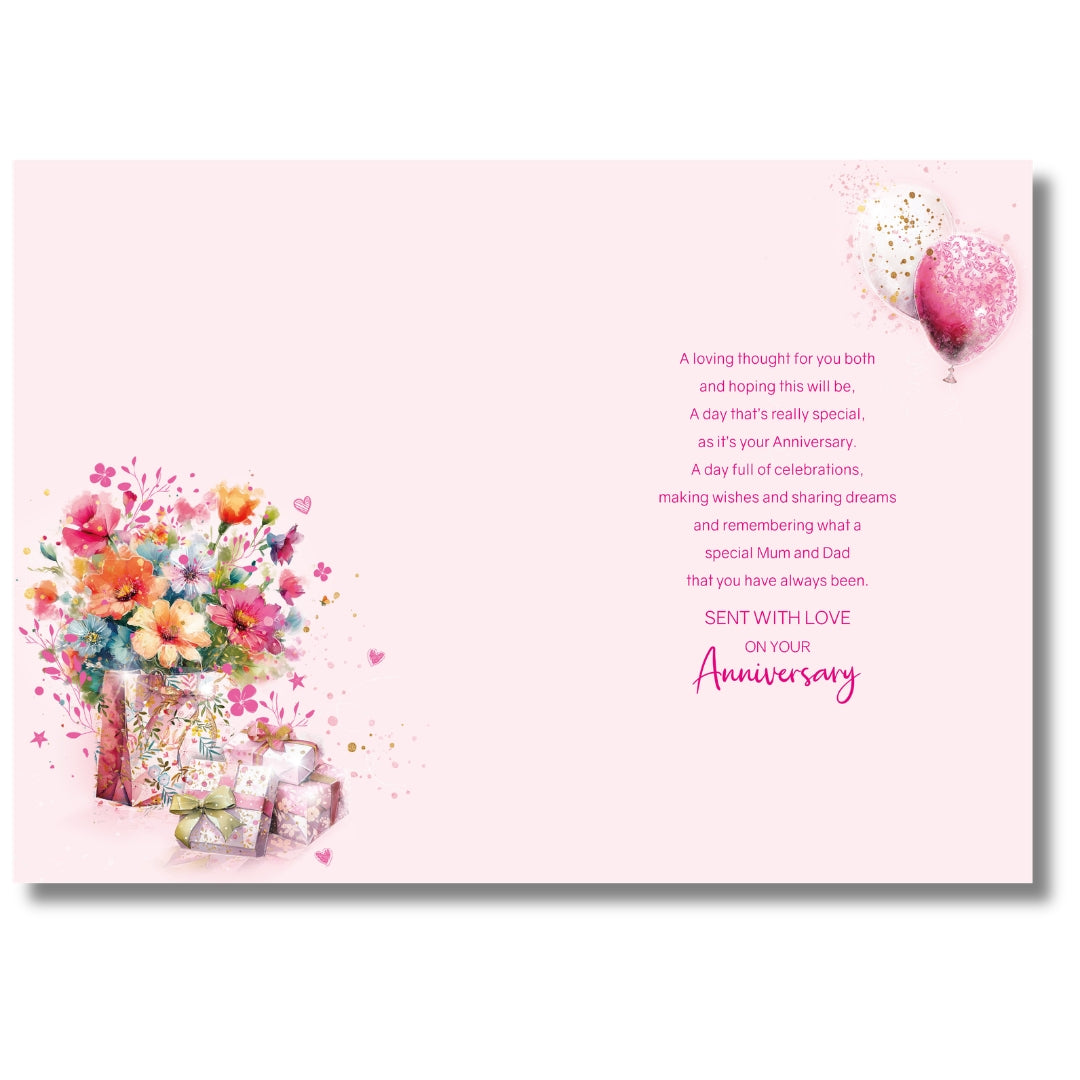 Cherry Orchard To A Lovely Mum And Dad On Your Anniversary - Greeting Card