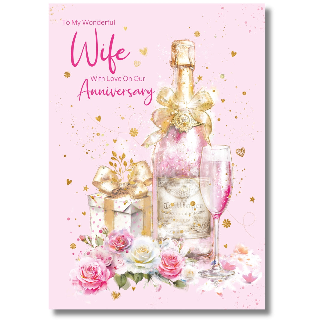 Cherry Orchard To My Wonderful Wife With Love On Our Anniversary - Greeting Card