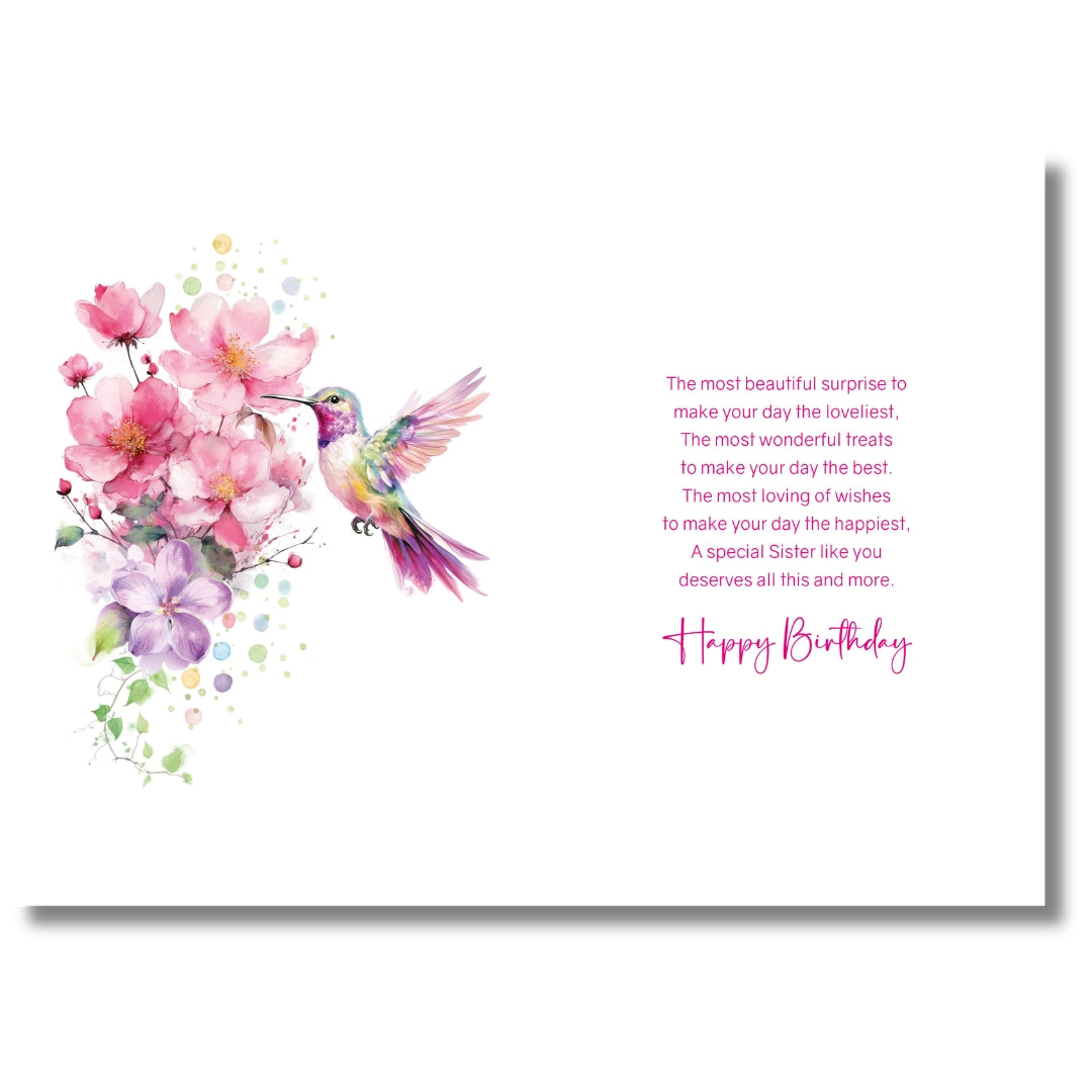 Cherry Orchard To A Lovely Sister Wishing You A Vey Happy Birthday - Greeting Card