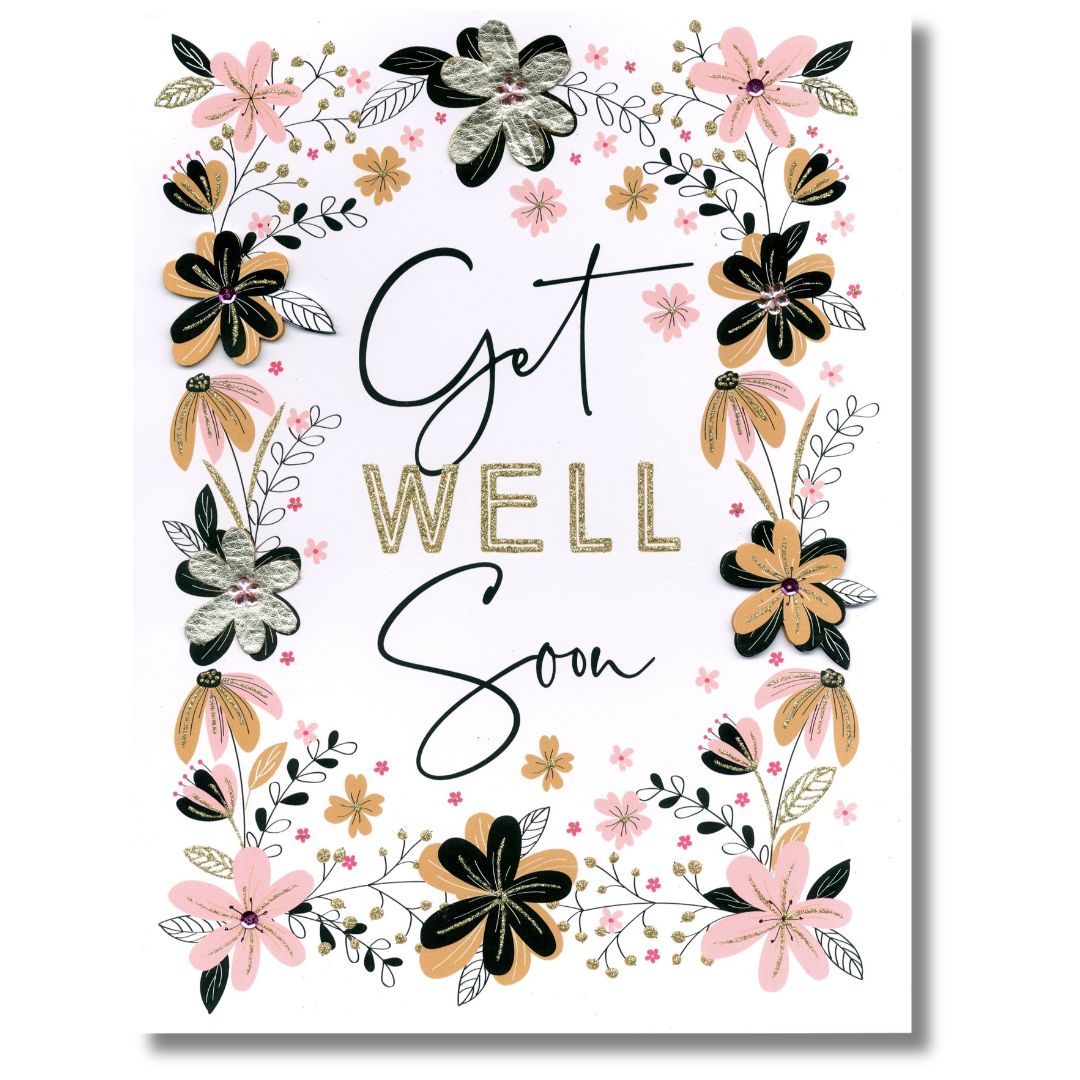 X Large Get Well Soon Greeting Card