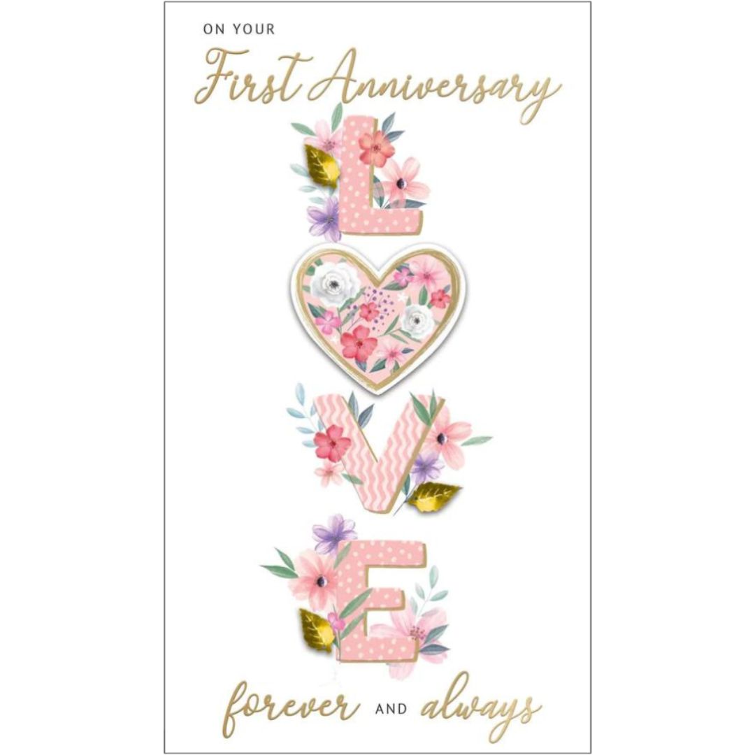 On Your First Anniversary' Greeting Card