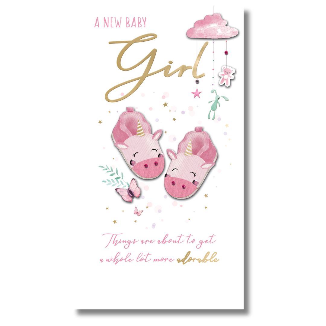 A New Baby Girl Greeting Card