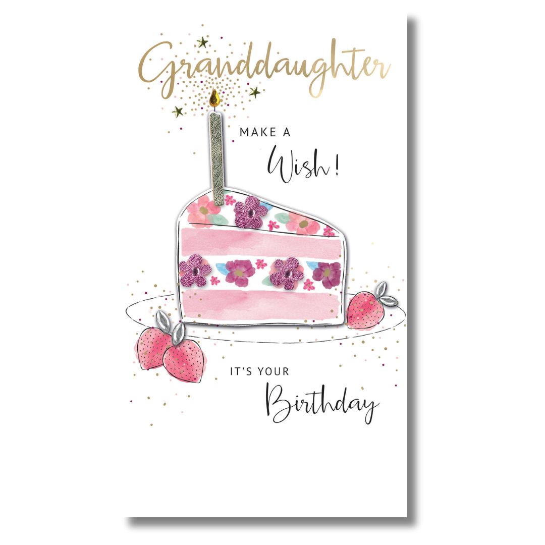 Second Nature Granddaughter Make A Wish! Birthday - Greeting Card