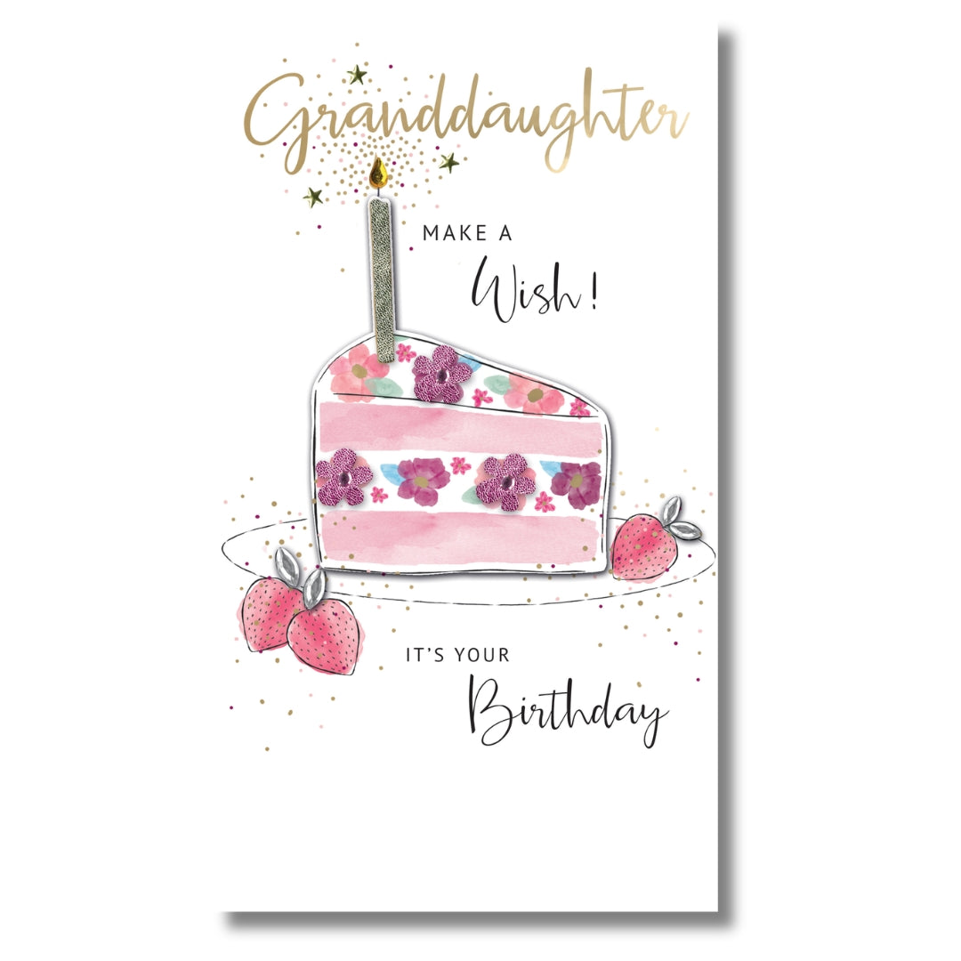 SecondNature Granddaughter Make A Wish! It's Your Birthday - Greeting Card