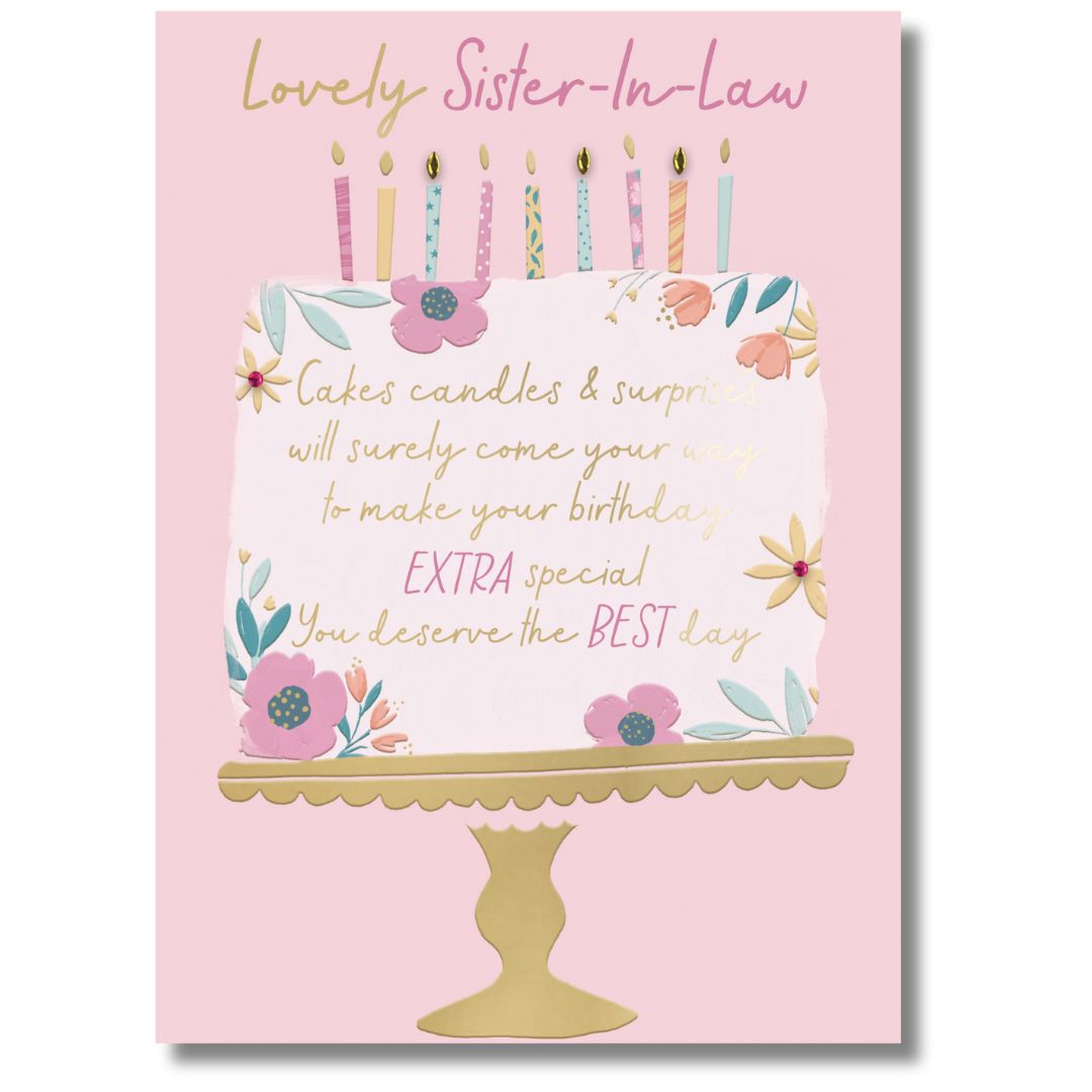 Second Nature Lovely Sister-In-Law Birthday - Greeting Card