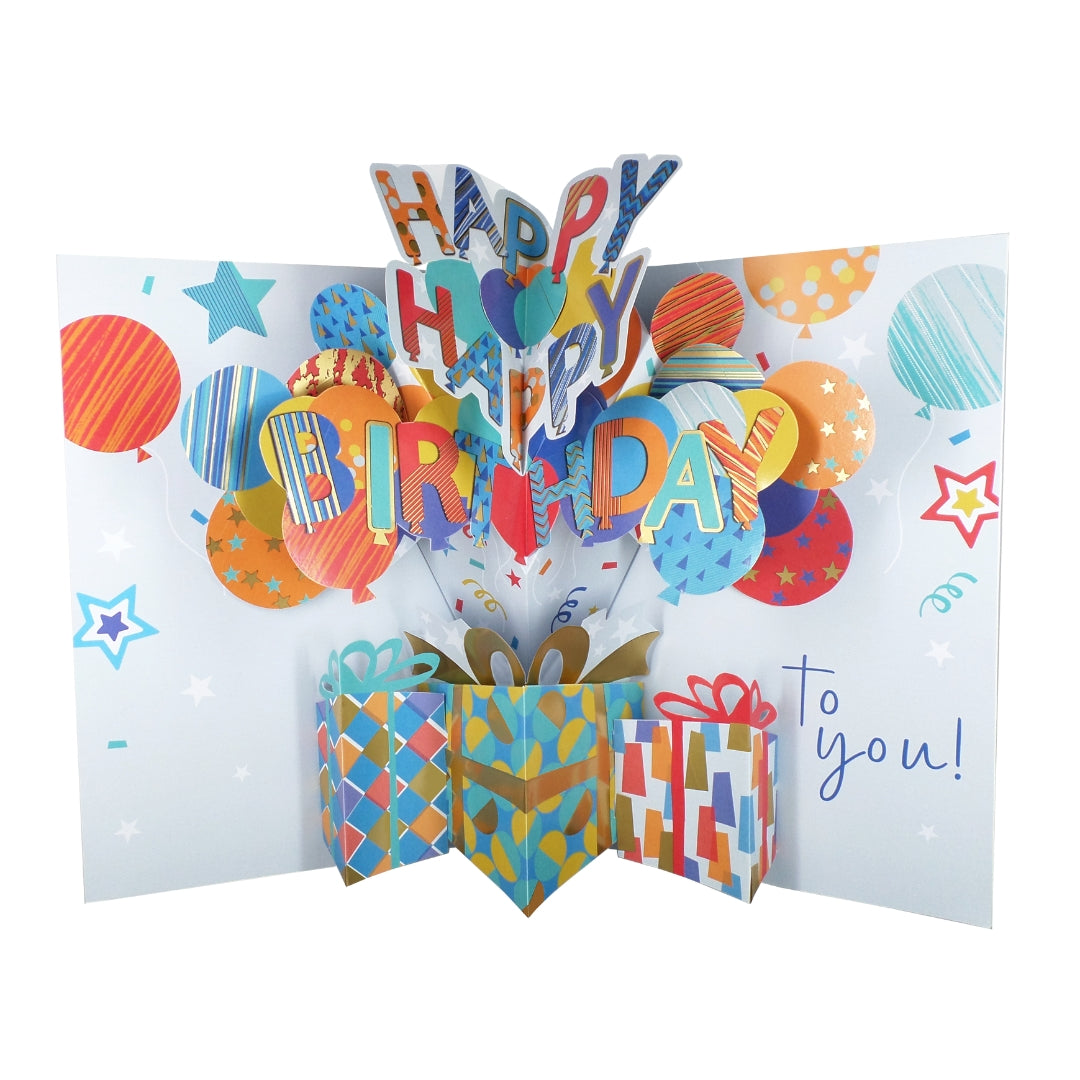 SecondNature Happy Birthday - Pop-Up Greeting Card