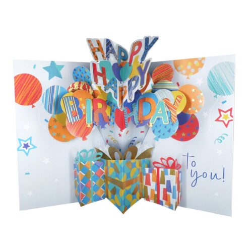 XL Pop Up Greeting Card - Happy Birthday