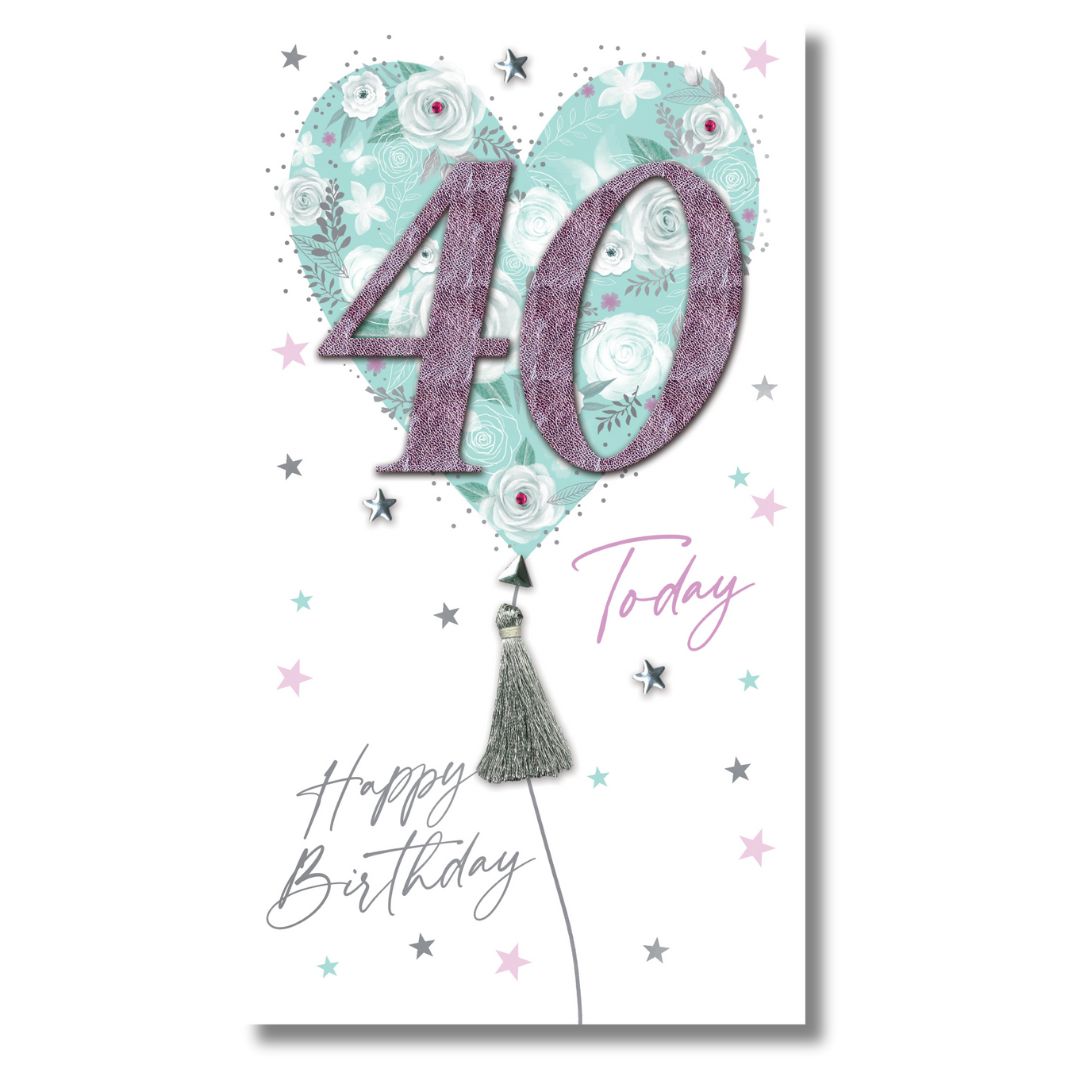 40 Today Birthday Greeting Card