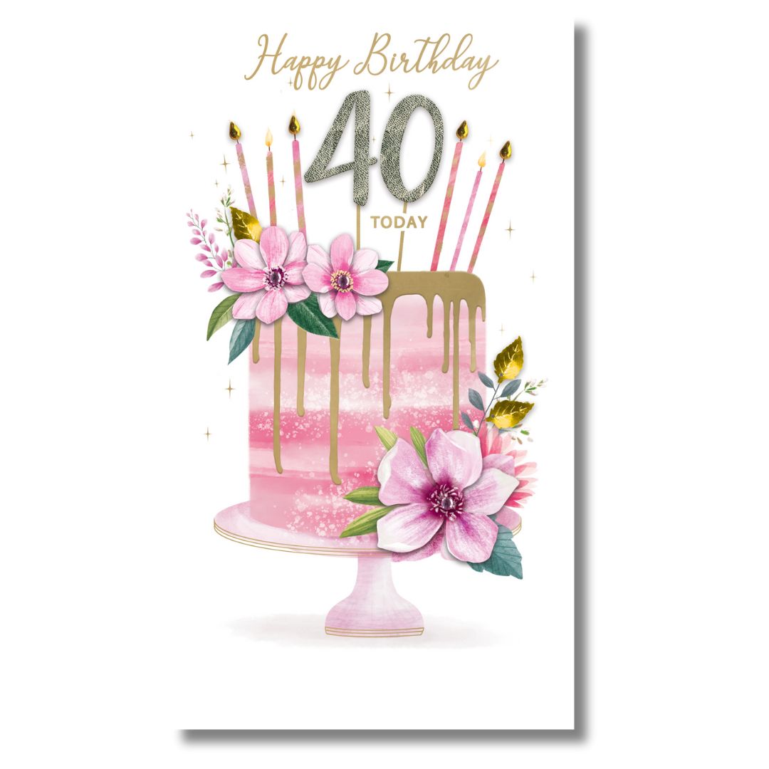 Happy Birthday 40 Today Greeting Card