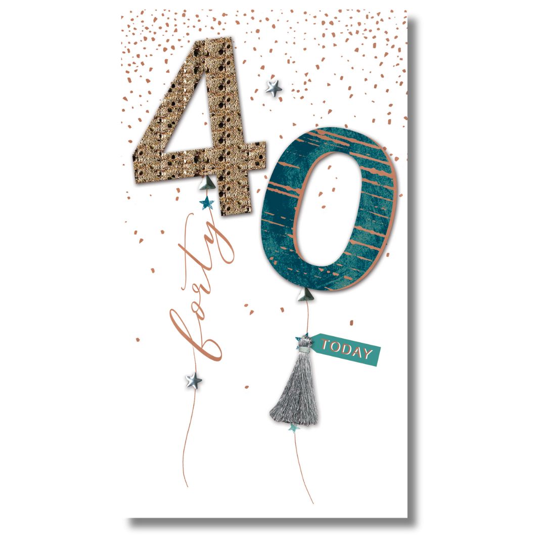 40 Today Birthday Greeting Card