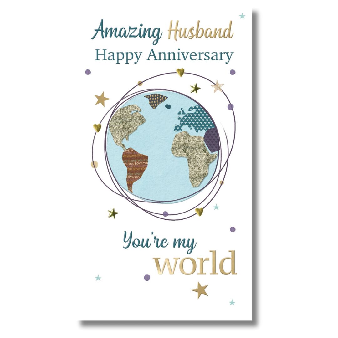 Amazing Husband Happy Anniversary Greeting Card