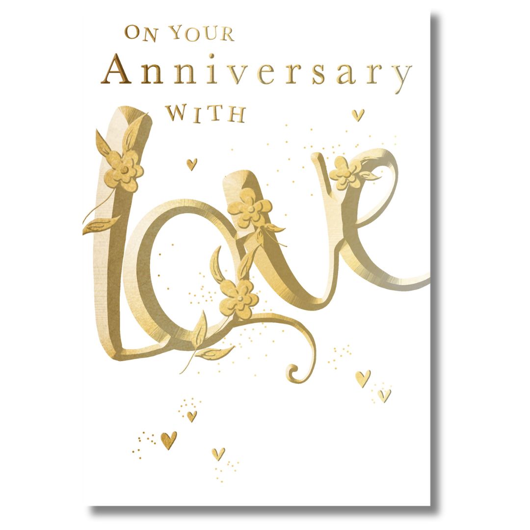 On Your Anniversary With Love Greeting Card