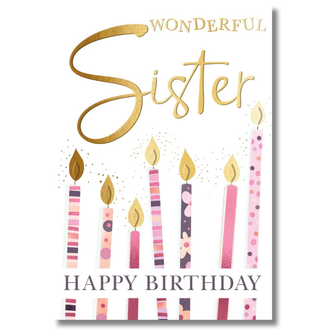 Second Nature Wonderful Sister Happy Birthday - Greeting Card